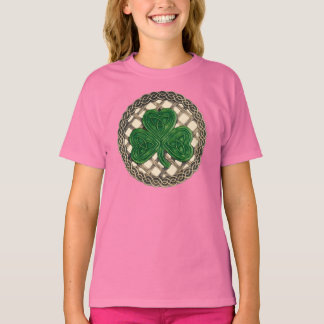 Camiseta Entramado De Shamrock Y Nudos Celtos En Camisas Be
