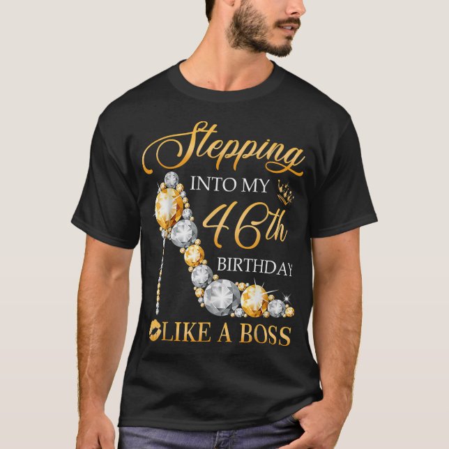 Camiseta Entrando A Mi 46º Cumpleaños Como Un Jefe Bday Gi (Anverso)