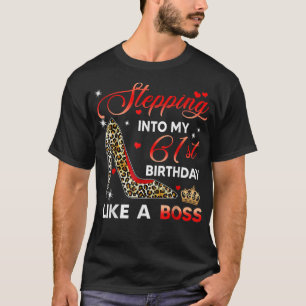Camiseta Entrando A Mi 61 Aniversario Como Un Jefe Bday Gi