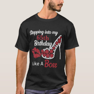 Camiseta Entrando A Mi 65° Como Un Jefe Feliz Cumpleaños H