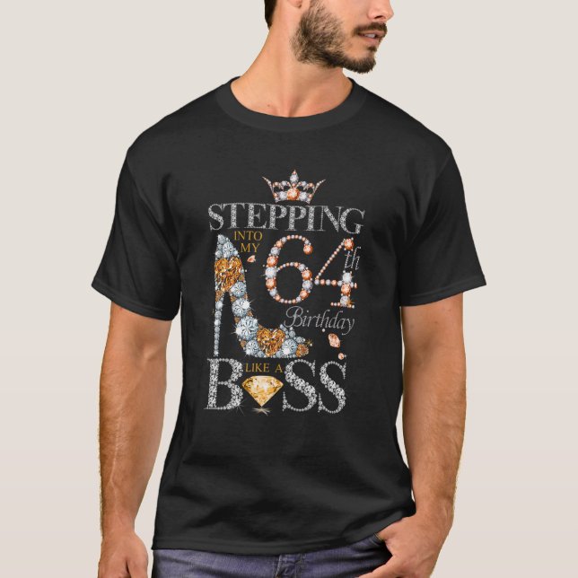 Camiseta Entrando A Mis 64 Años Como Un Jefe Regalos 64 (Anverso)