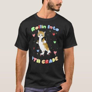 Camiseta Entrando en 4to Grado Regreso a Clases Gatito Ador