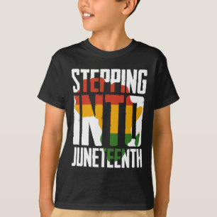 Camiseta Entrando En El 19 De Junio En Afro Mujer Y Hombre