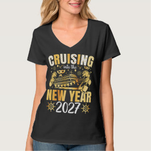 Camiseta Entrando en el Año Nuevo 2027 Mujeres Cuello en V