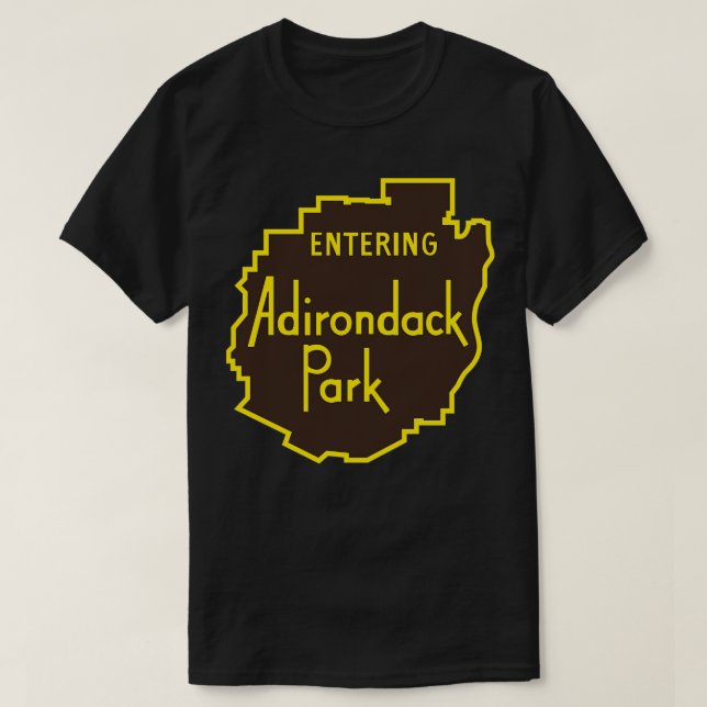Camiseta Entrando en el Rótulo Adirondack Park (Diseño del anverso)