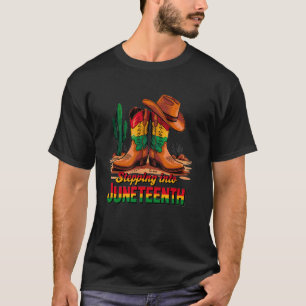 Camiseta Entrando en Juneteenth Celebrando la Libertad Vaqu