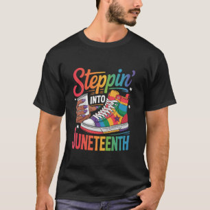 Camiseta Entrando en Juneteenth Mujer Afro Niñas Negras
