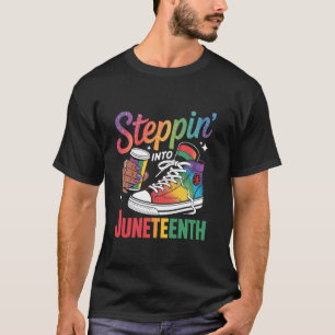 Camiseta Entrando en Juneteenth Mujer Afro Niñas Negras Zap