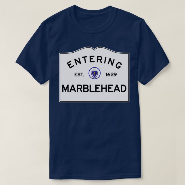Camiseta Entrando en la Mancomunidad Marblehead de Massachu (Diseño del anverso)
