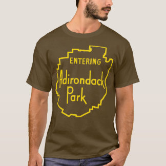 Camiseta Entrando en las montañas Adirondack Park Rótulo Ad