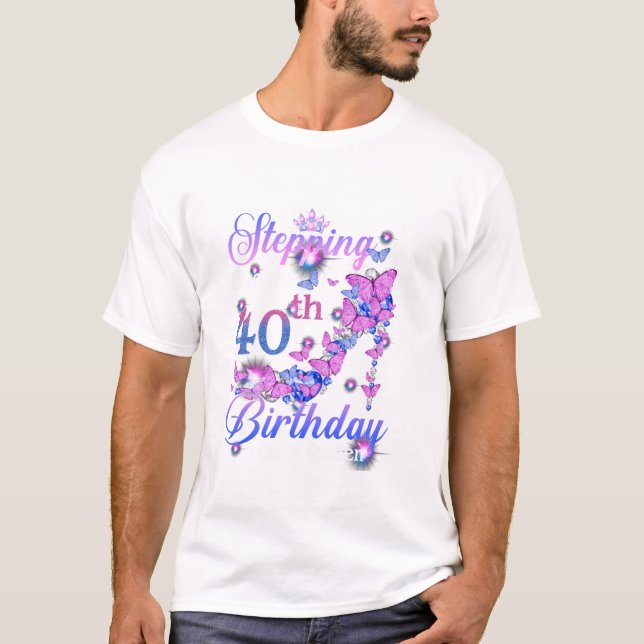 Camiseta Entrando en mi cumpleaños 40 (Anverso)