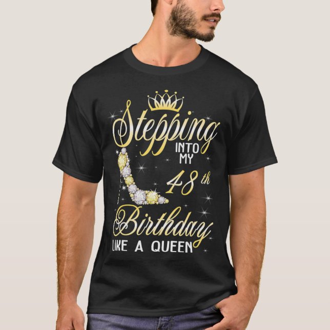 Camiseta Entrando en mi cumpleaños 48 como jefe (Anverso)