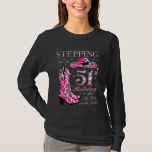 Camiseta Entrando en mi cumpleaños 51 con mis botas puestas