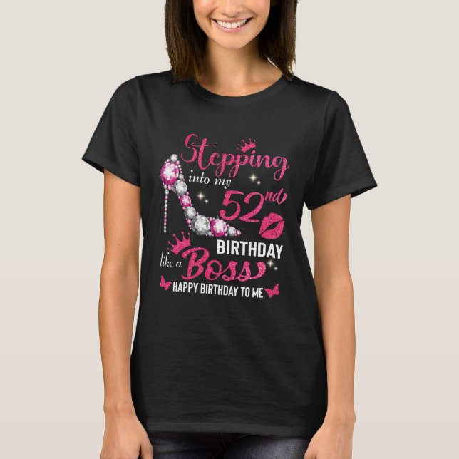 Camiseta Entrando en mi cumpleaños 52 como jefe (Anverso)