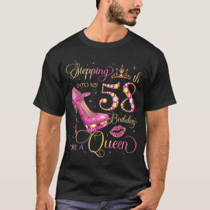 Camiseta Entrando en mi cumpleaños 58 como la Reina de 58 a