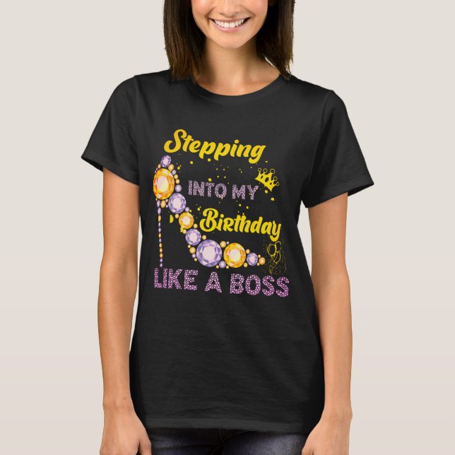 Camiseta Entrando en mi cumpleaños como un jefe (Anverso)