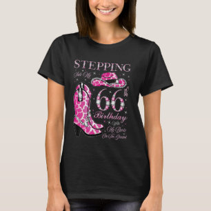 Camiseta Entrando en mi cumpleaños número 66 con mis botas
