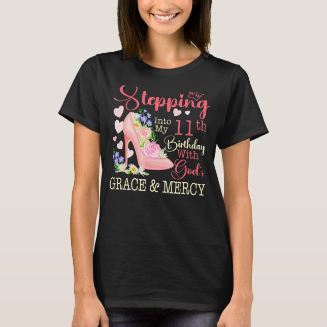 Camiseta Entrando en mi décimo primer cumpleaños con la gra (Anverso)