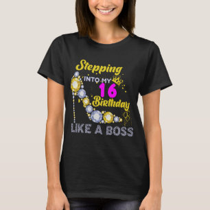 Camiseta Entrando en mi décimo sexto cumpleaños como jefe