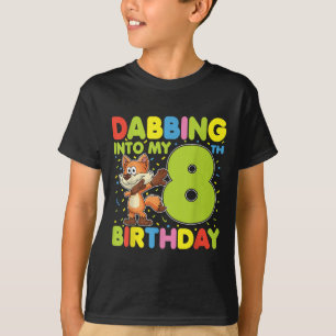 Camiseta Entrando en mi octavo cumpleaños zorro ocho años B