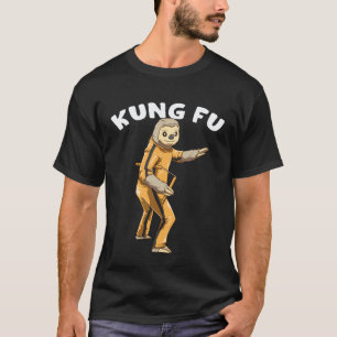 Camiseta Entrar al perezoso  El luchador de kung fu perezos