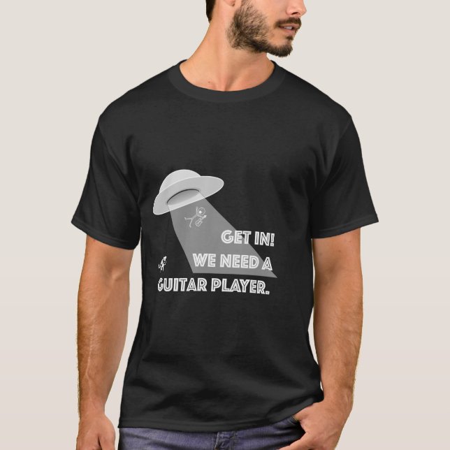 Camiseta ¡Entre! Necesitamos a un guitarrista (Anverso)
