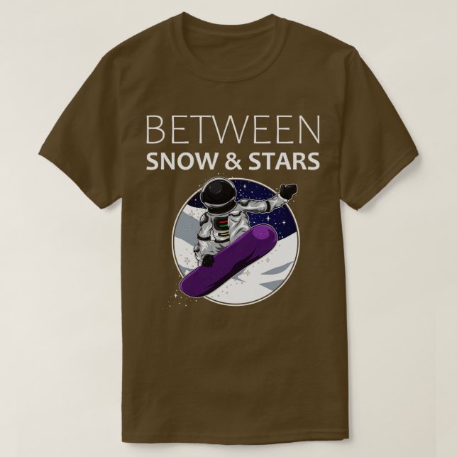 Camiseta Entre Nieve Y Estrellas Astronauta Esquiador De Sn (Diseño del anverso)