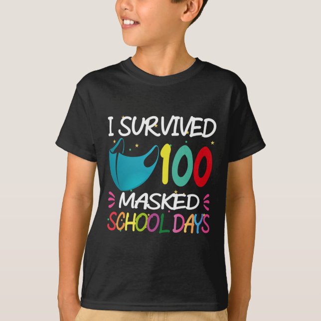 Camiseta Entrega De 100 Días De Enseñanza Escolar (Anverso)