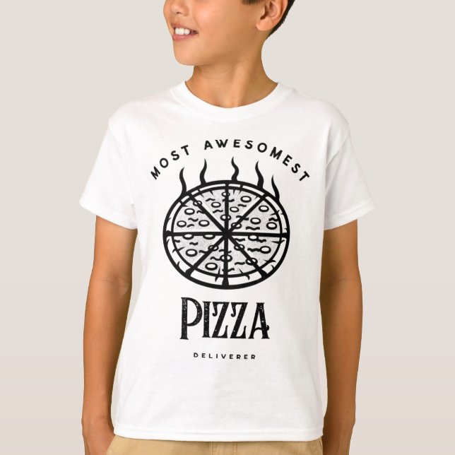 Camiseta Entrega de alimentos y comida Cheesy Pizza (Anverso)