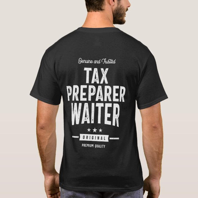 Camiseta Entrega de cargo de trabajo de preparador de impue (Reverso)