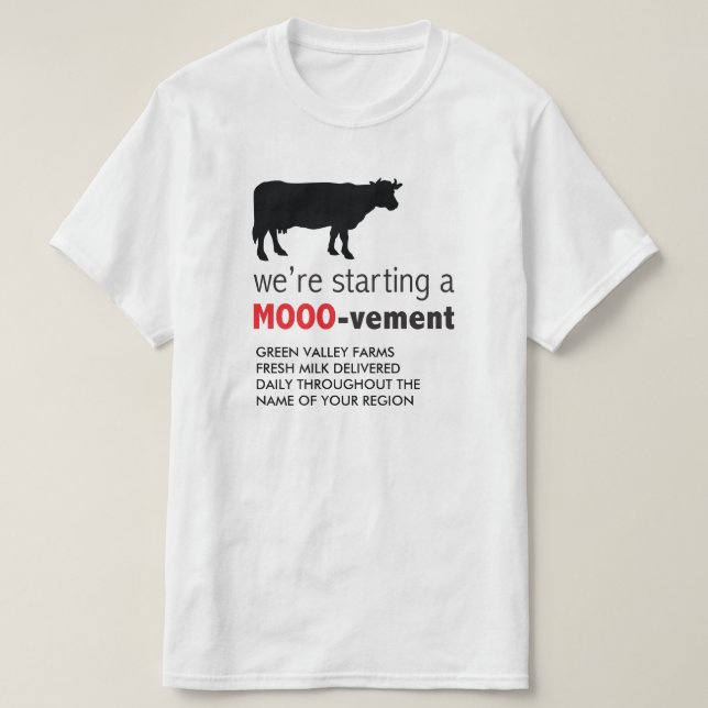 Camiseta Entrega de la leche de la granja lechera que (Diseño del anverso)