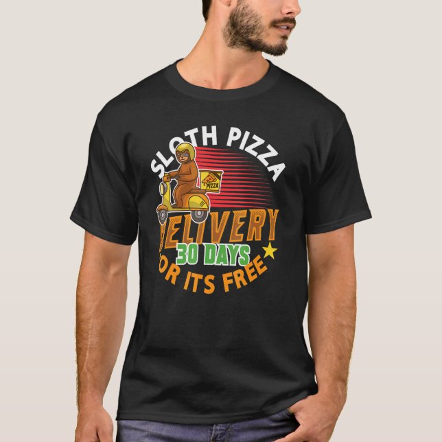 Camiseta Entrega de pizza eslovaca a 30 días o comida grati (Anverso)