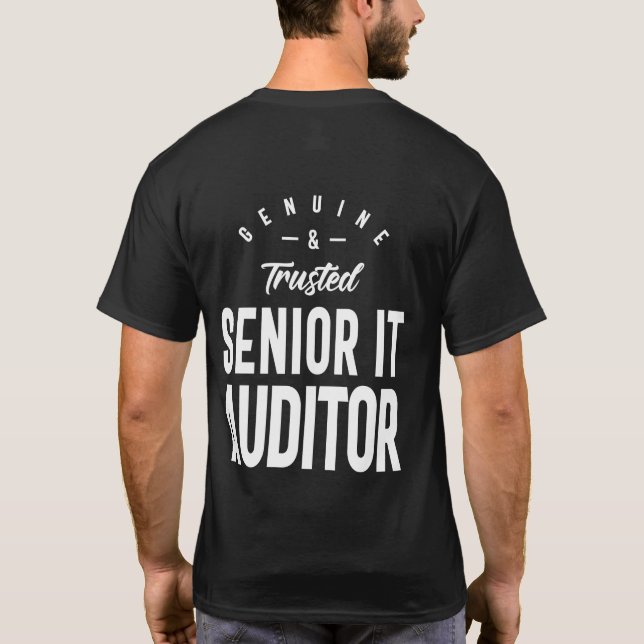 Camiseta Entrega de títulos de trabajo de auditor superior  (Reverso)