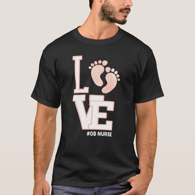 Camiseta Entrega del Día de San Valentín de Enfermera OB En (Anverso)