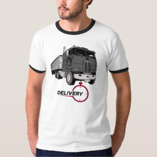Camiseta Entrega Rápida Parada de Camión Semiremolque Cronó