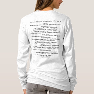 Camiseta entregada en el lago