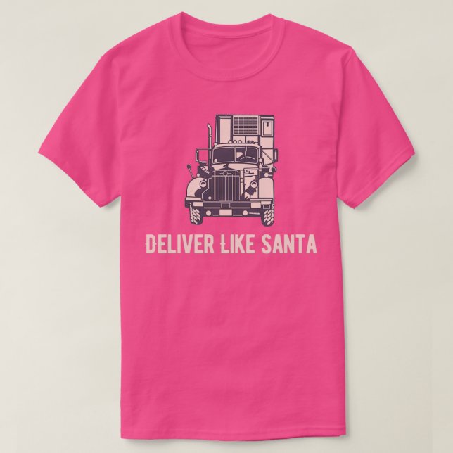 Camiseta Entregar como la ruta de transporte de Santa (Diseño del anverso)