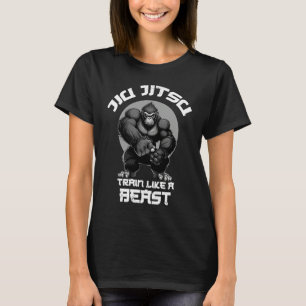 Camiseta Entrena como una Bestia Jiu Jitsu BJJ Grappling MM