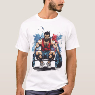 Camiseta Entrena Cuclillas Hasta Que Camines Divertido Gimn
