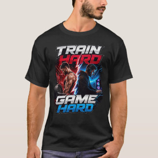Camiseta Entrena Duro Juega Duro: Split Dinámico de Alto Co