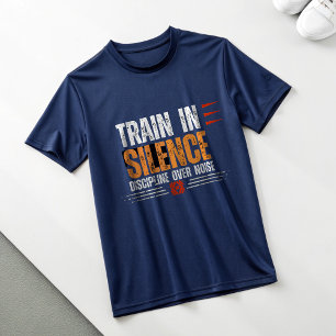 Camiseta Entrena En Silencio Disciplina Sobre Ruido Gimnasi