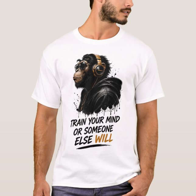Camiseta Entrena Tu Mente Chimpancé (Anverso)