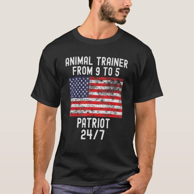 Camiseta Entrenador Animal Patrio Patriótico 4 De Julio Ee. (Anverso)