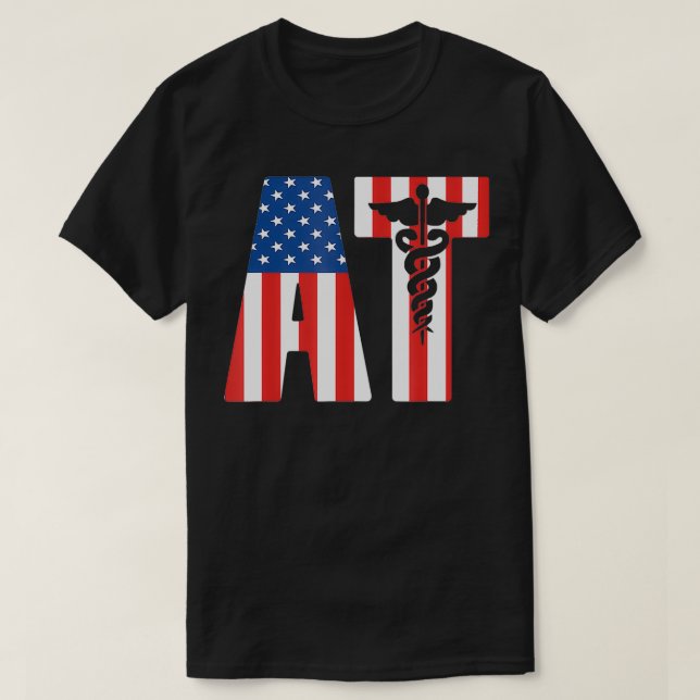 Camiseta Entrenador atlético de bandera estadounidense (Diseño del anverso)