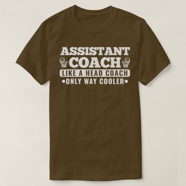 Camiseta Entrenador auxiliar de deportes como entrenador de (Diseño del anverso)