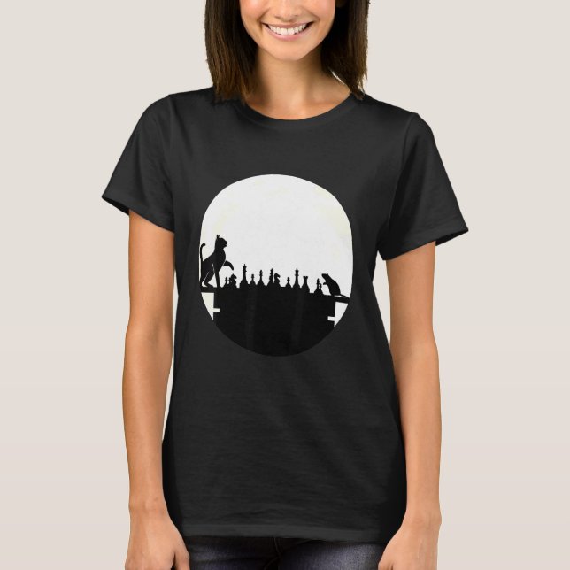 Camiseta Entrenador De Ajedrez Para Hombres Ropando Ratones (Anverso)