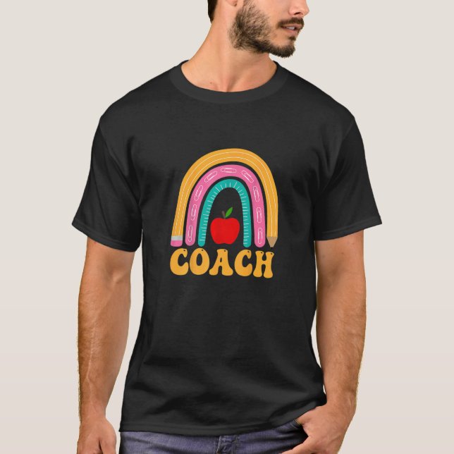 Camiseta Entrenador de arco iris Apple Lápiz de papel Clip  (Anverso)