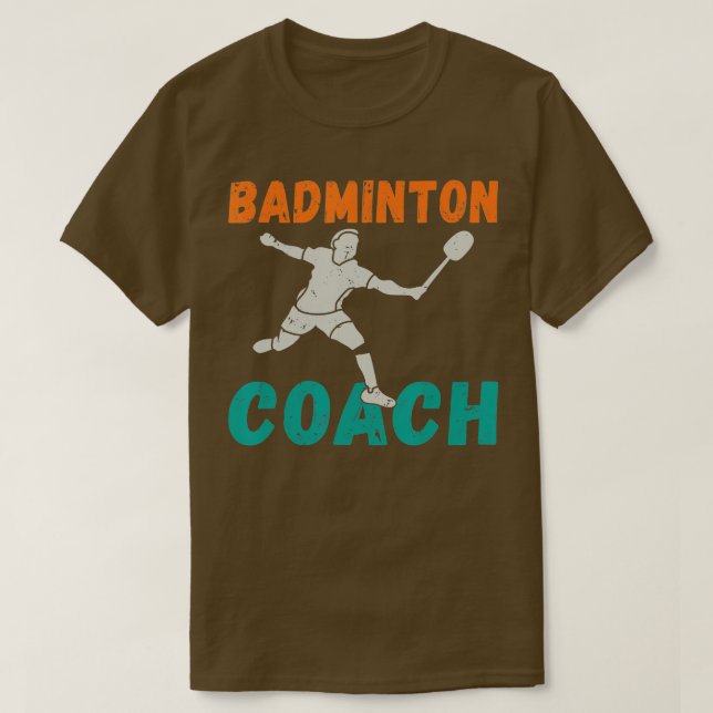 Camiseta Entrenador de Badminton (Diseño del anverso)