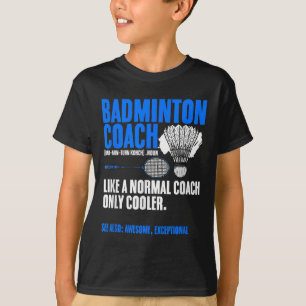 Camiseta Entrenador de bádminton raqueta lanzadera hobby bá