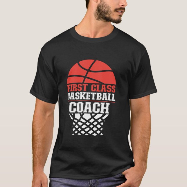 Camiseta Entrenador de baloncesto de primera clase de balon (Anverso)